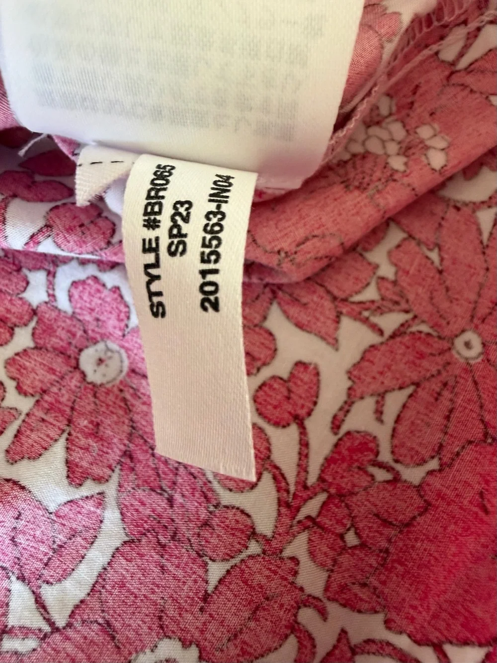 J. Crew Pink Floral Long Sleeve Popover Blouse Top XS